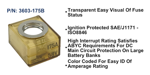 [3603-175B] MRBF Terminal Fuse - 175A, Bulk Pack