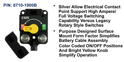 [1277-REDACR-01] XD Single - REDARC 500 A Heavy Duty Battery Switch/Mechanical Contactor - Red Knob, Bulk Pack